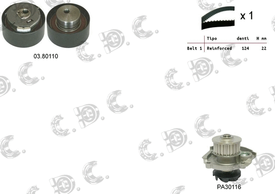 Water Pump & Timing Belt Kit (04.5031PA)