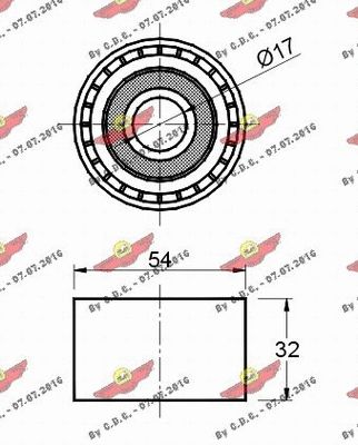 Deflection/Guide Pulley, timing belt