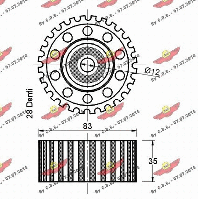 Deflection/Guide Pulley, timing belt
