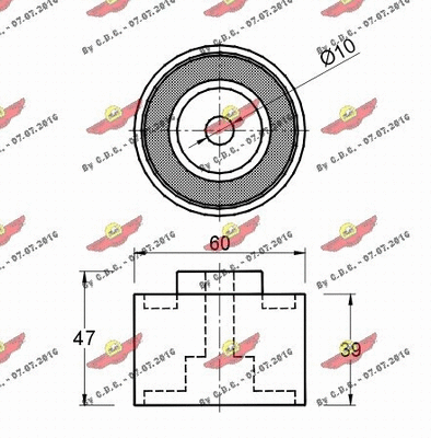 Deflection/Guide Pulley, timing belt