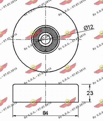 Deflection/Guide Pulley, V-ribbed belt