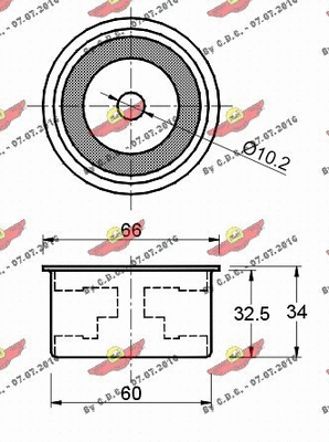 Deflection/Guide Pulley, timing belt