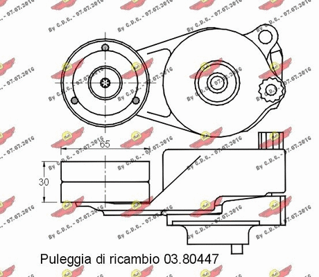 Belt Tensioner, V-ribbed belt