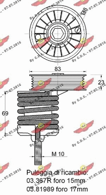Belt Tensioner, V-ribbed belt