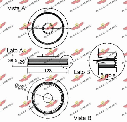 Belt Pulley, crankshaft