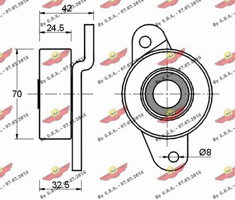 Belt Tensioner, V-ribbed belt