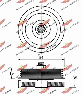 Belt Tensioner, V-ribbed belt