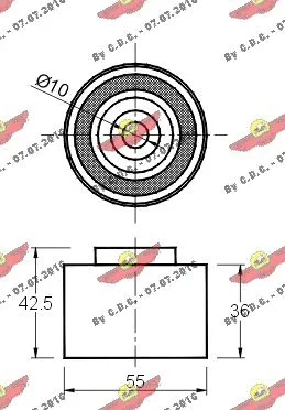 Deflection/Guide Pulley, timing belt