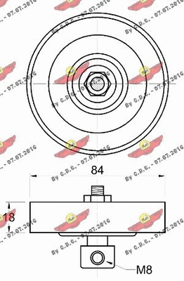 Deflection/Guide Pulley, V-ribbed belt