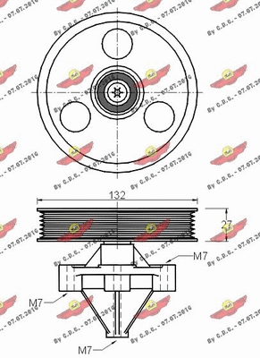 Deflection/Guide Pulley, V-ribbed belt