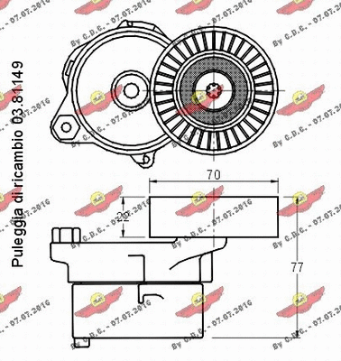 Belt Tensioner, V-ribbed belt