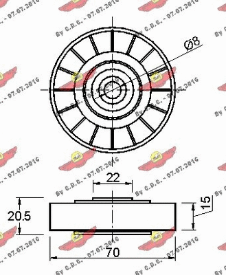 Belt Tensioner, V-ribbed belt