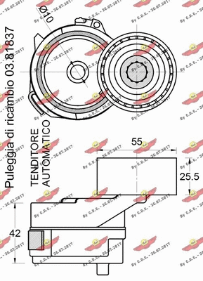 Belt Tensioner, V-ribbed belt