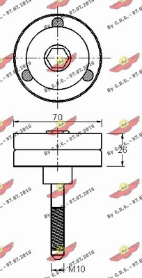 Deflection/Guide Pulley, V-ribbed belt