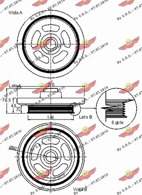 Belt Pulley, crankshaft