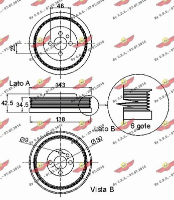Belt Pulley, crankshaft