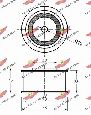 Deflection/Guide Pulley, timing belt