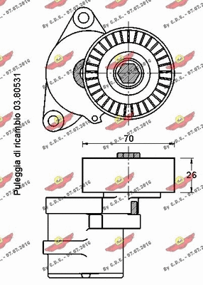 Belt Tensioner, V-ribbed belt