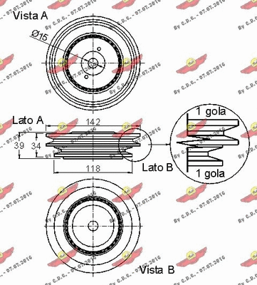 Belt Pulley, crankshaft