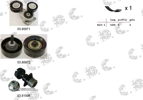 V-Ribbed Belt Set (06.0043)