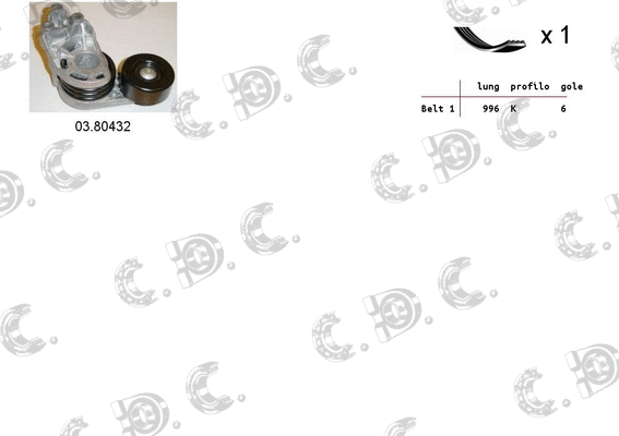V-Ribbed Belt Set (06.0012)