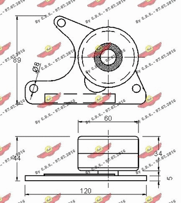 Deflection/Guide Pulley, timing belt