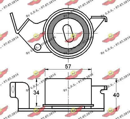 Tensioner Pulley, timing belt