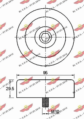 Deflection/Guide Pulley, V-ribbed belt