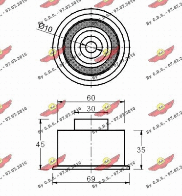 Deflection/Guide Pulley, timing belt