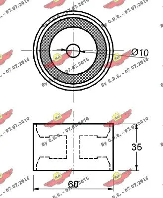 Deflection/Guide Pulley, timing belt
