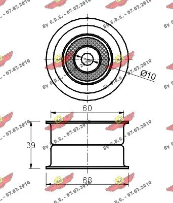 Deflection/Guide Pulley, timing belt