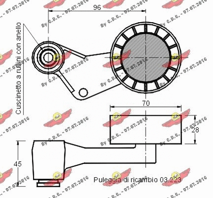 Belt Tensioner, V-ribbed belt