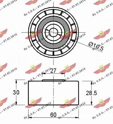 Deflection/Guide Pulley, timing belt