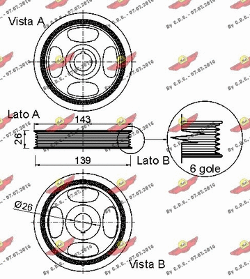 Belt Pulley, crankshaft