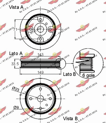 Belt Pulley, crankshaft