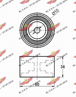 Deflection/Guide Pulley, timing belt