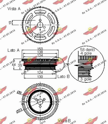 Belt Pulley, crankshaft