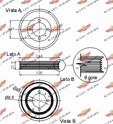 Belt Pulley, crankshaft