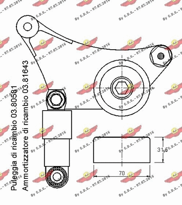 Belt Tensioner, V-ribbed belt
