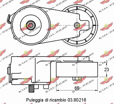 Belt Tensioner, V-ribbed belt