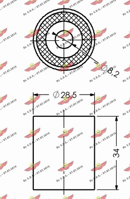 Deflection/Guide Pulley, timing belt
