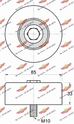 Deflection/Guide Pulley, V-ribbed belt