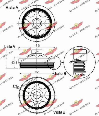 Belt Pulley, crankshaft