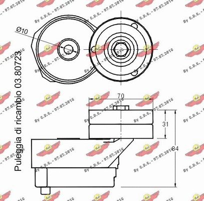 Belt Tensioner, V-ribbed belt