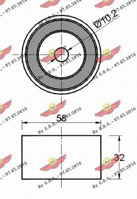 Deflection/Guide Pulley, timing belt