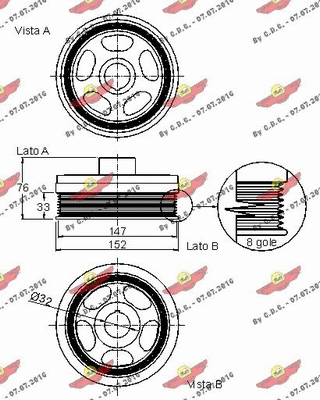 Belt Pulley, crankshaft