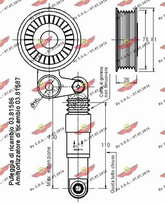 Belt Tensioner, V-ribbed belt