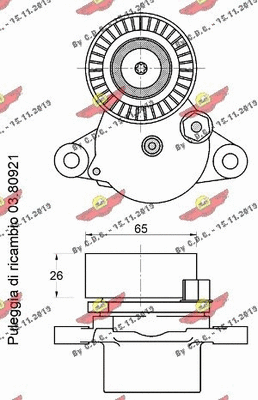 Belt Tensioner, V-ribbed belt