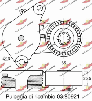 Belt Tensioner, V-ribbed belt