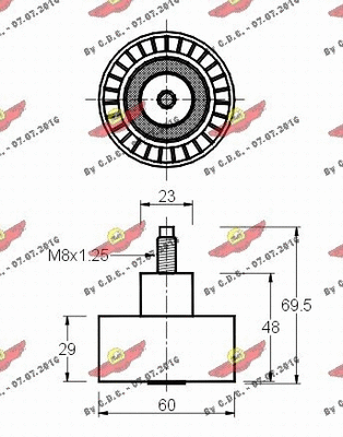 Deflection/Guide Pulley, timing belt